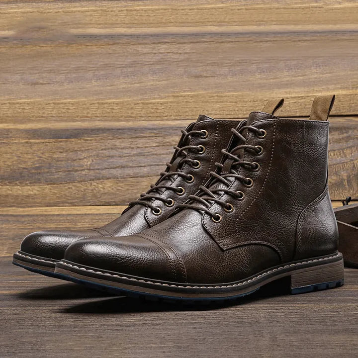 Botines altos de cuero AMANSIO®